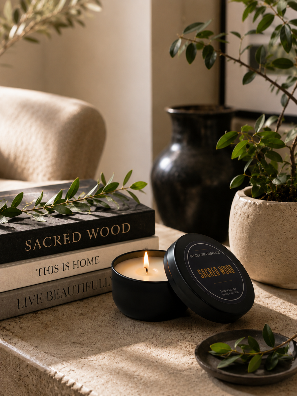 Sacred Wood Canddle
